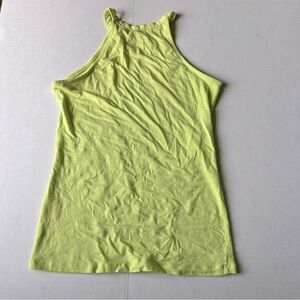 Aveto High neck tank top in neon yellow / green size small